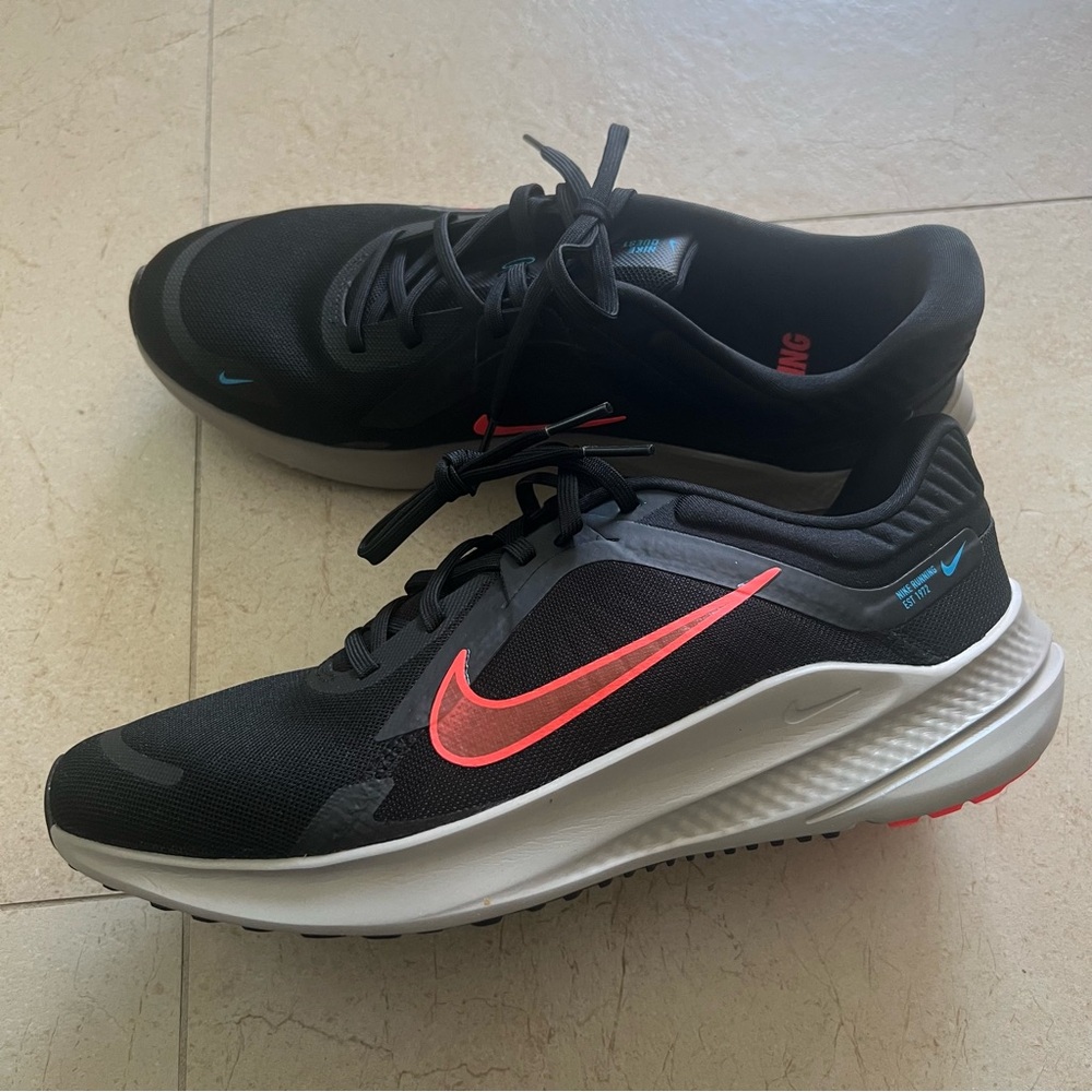 Nike Quest 5 'Black Bright Crimson' Men's Road Running Shoes Size 9.5